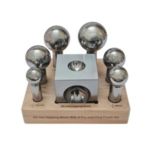 Dapping Set of 7 Pieces 1.25&quot; - 2.5&quot; - Jewelry Making Metal Forming Shaping Doming