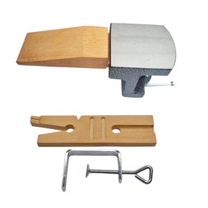 Jewelers Bench Pin Steel Block Anvil Mounting Holder & Bench Pin Peg Clamp V-Slot