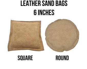 thumbnail image 2 of PMC Supplies 5" Square Leather Sandbag – Metal Forming, Dapping, Stamping Surface 2 of 6