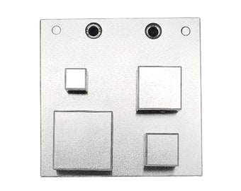 Square Shape Disc Cutter with Set of 4 Punches Size 10mm-27mm