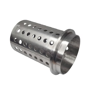 5" x 11" Perforated Flask with Flange Grade 304 Stainless Steel-Centrifugal Tool