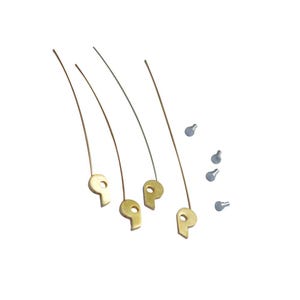 6 Pc Antique Clock Ratchet Clicks Wire Springs with Left and Right Rivets Parts