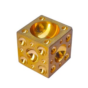 Messing koepelvormig blok van 1,1/4" x 1,1/4" x 1,1/4" - gereedschap voor het vormen van sieraden