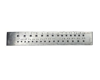 Draw Plate 30 Square Holes - Wire Drawplate Jewelry Craft Shaping Tool 6" Long
