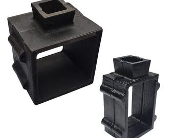 Set of 2 Cast Iron Flask Mold Frames Sand Casting Flask Tools