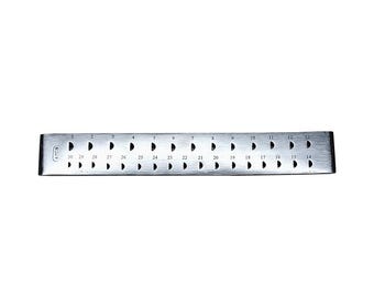 Draw Plate 30 Half Round Holes - Wire Drawplate Jewelry Craft Shaping Tool 8" Long
