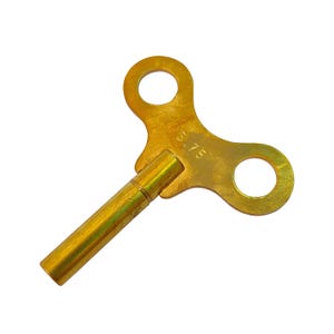 Brass Replacement Clock Key Size 6 / 3.75 mm For Key Wind Clocks - Clock Parts