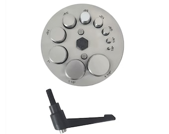 Round Disc Cutter Set with 10 Punches - Sizes From 1/8" to 1-1/4" Diameter