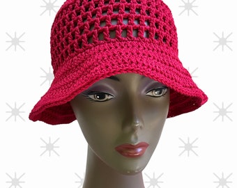100% Cotton Crocheted Bucket Hat - Etsy