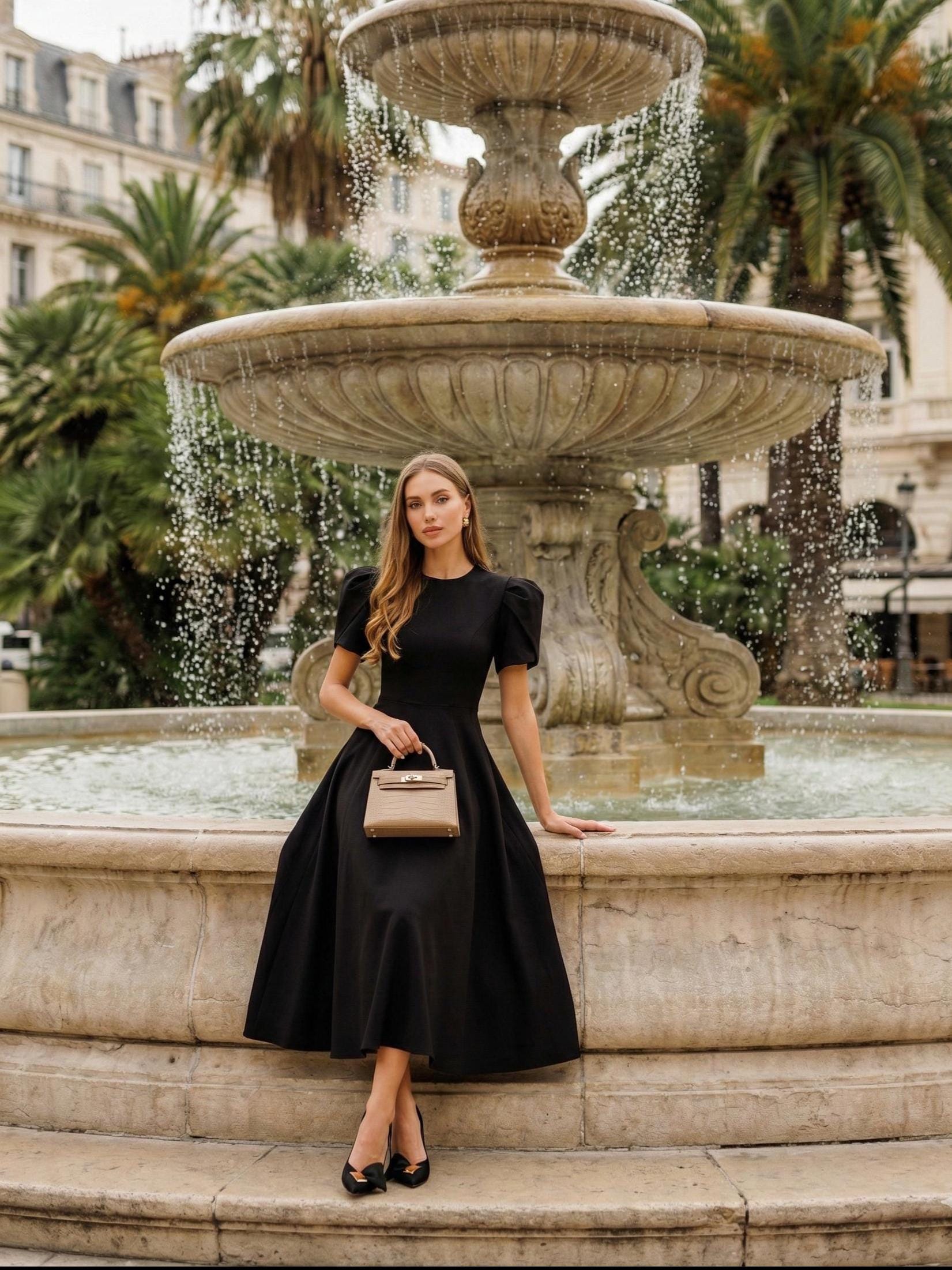 Black Fit and Flare Wedding Dress - Etsy Canada