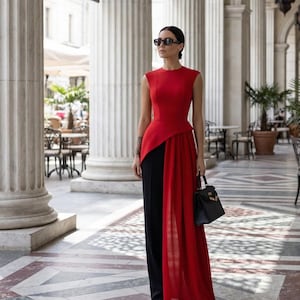 fitted lace wedding dress Shop Red Tube Dress With A Rosette Detail - for Women | OUTZIDR