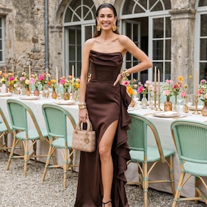 Brown Evening Gown - Etsy