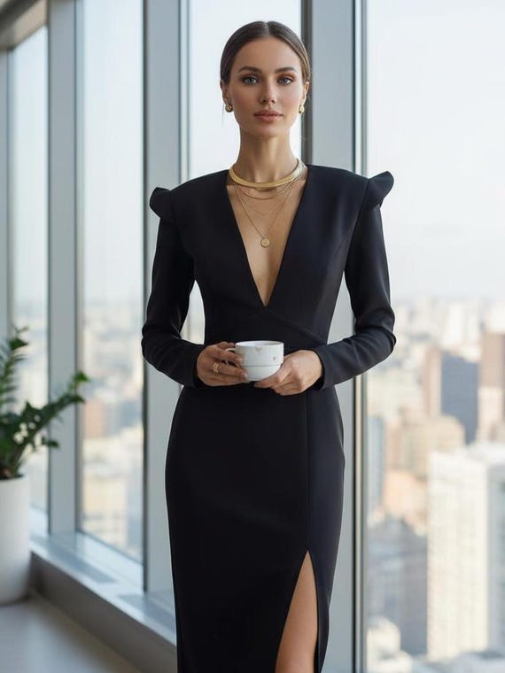 black heels with navy dress Sandrine Midi Dress in Bohemia Spot Deep Navy main image 0