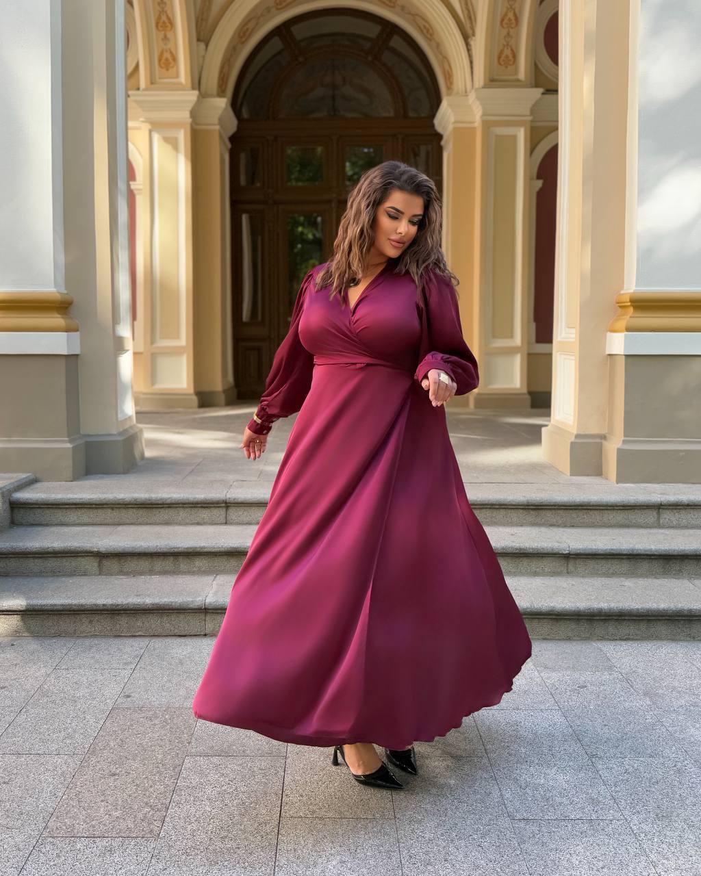 fall colored plus size dresses Off-the-Shoulder Plus-Size Long Prom Dress Eggplant / 20 main image 1