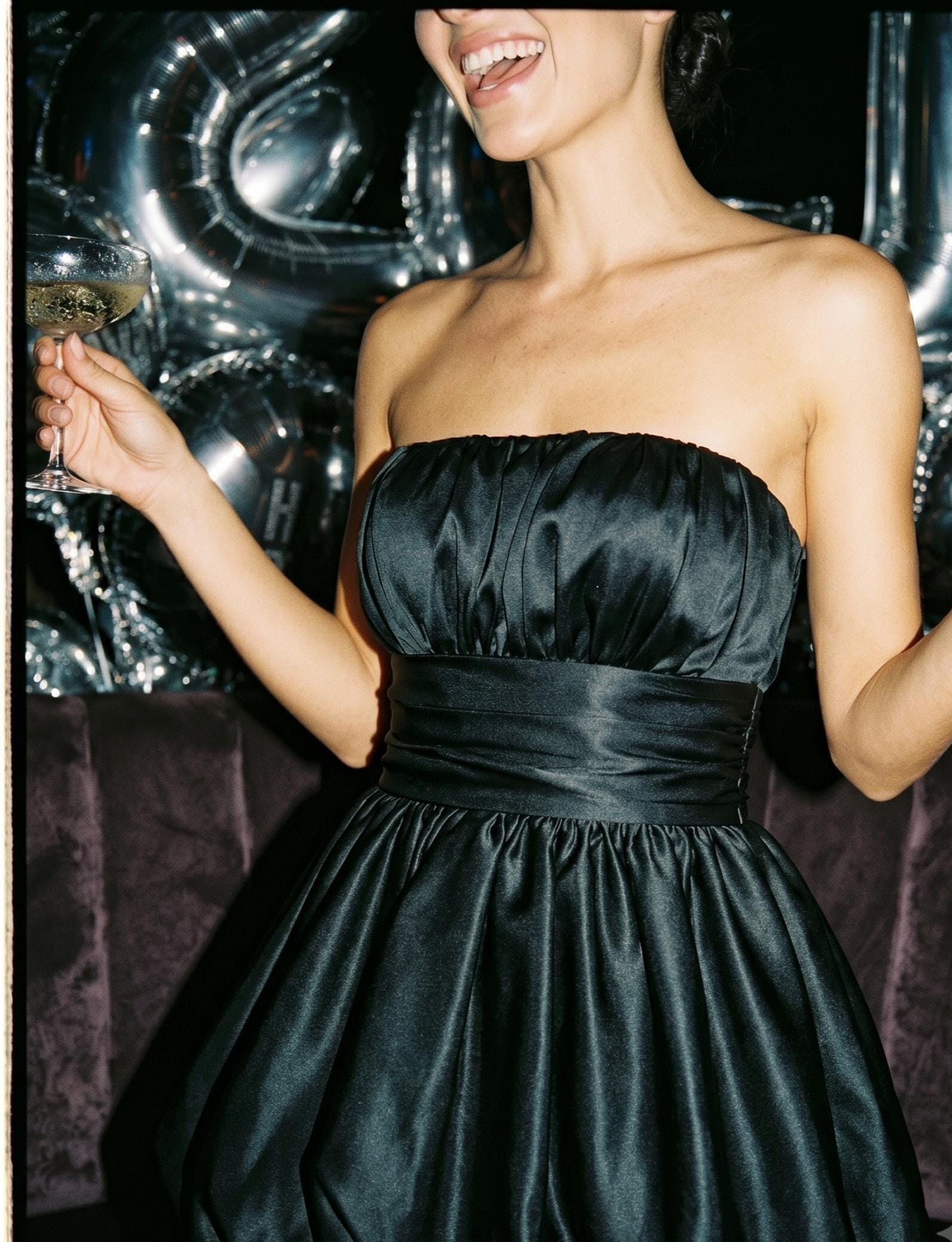 black and red rose dress Black Red Rose Draped Off Shoulder Swing Dress – Rockamilly