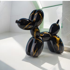 Marble Effect Resin Balloon Dog Desk Sculpture, Desk Décor, Glossy Desk Décor, Dog Model Sculpture, Balloon Sculpture, Balloon Dog Statue,