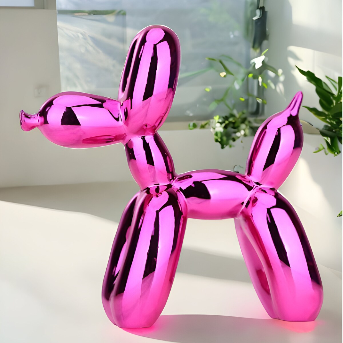 Blue Resin Balloon Dog Desk Sculpture, Metallic Desk Décor, Glossy Desk Décor, Dog Model Sculpture, Balloon Sculpture, Balloon Dog Statue - Etsy