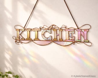 Stained Glass Kitchen Suncatcher, Window or Wall Decor