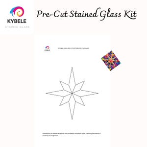 DIY Stained Glass Star Kit - Vorgeschnittenes Glas-Bastelset für Erwachsene - Vorgeschnittenes Glas für Anfänger