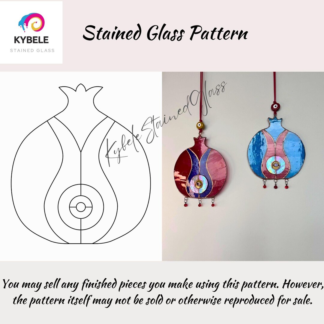 Digital Download PDF DIY Glass Art Template Printable Stained Glass