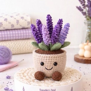 Maceta de lavanda Jellycat a crochet - Regalo fácil para el Día de la Madre (amigurumi) - Cómo tejer una maceta de lavanda a crochet para decorar el hogar