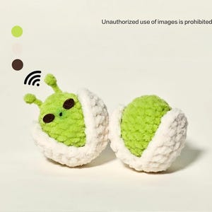 Alien Bean Crochet PDF Pattern - No sew Crochet Funny Alien Amigurumi - Mini Alien Crochet Keychain - Cute Crochet Pattern