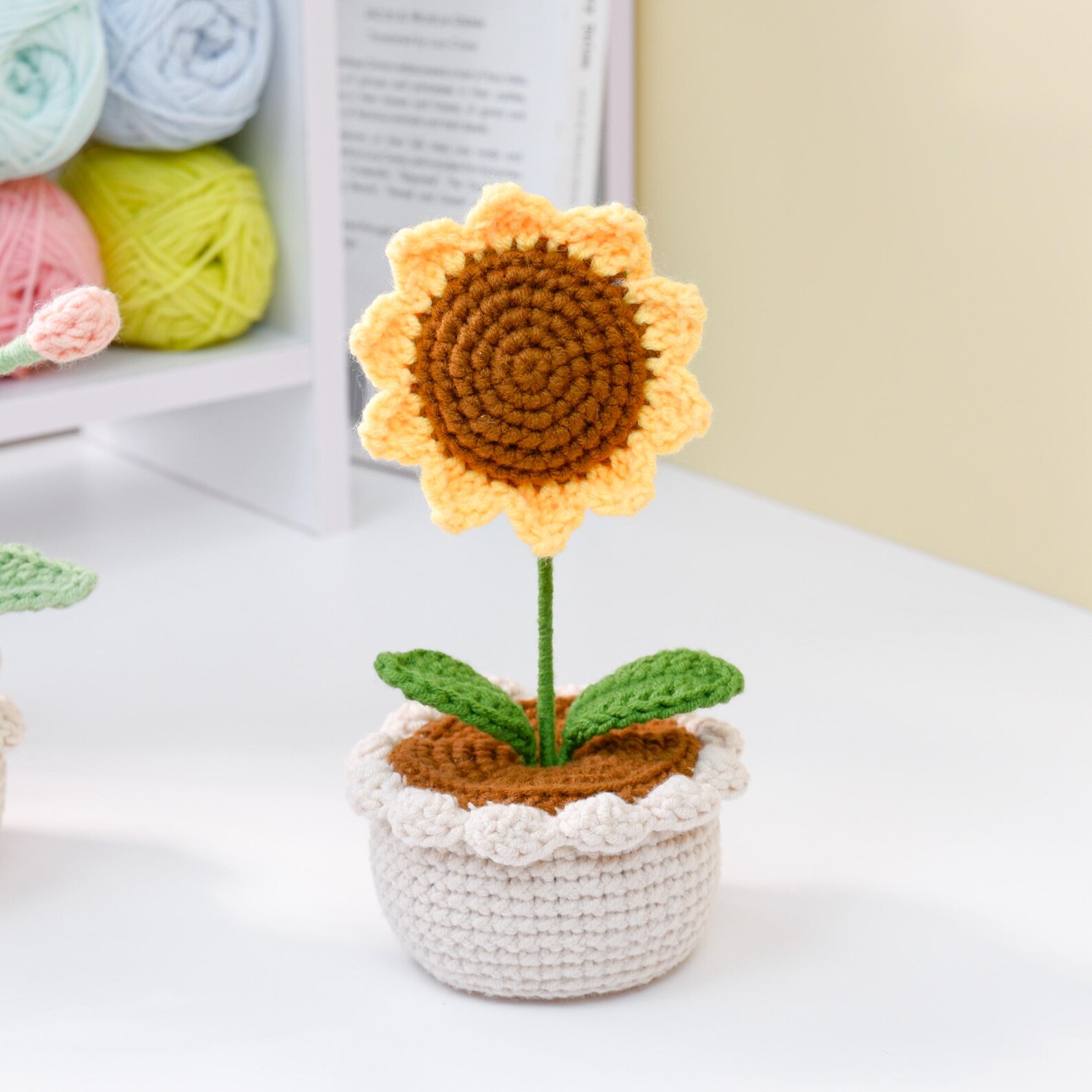 Easy Crochet Sunflower Pot PDF Pattern, Beginner Friendly Amigurumi ...