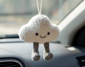 Jellycat Cloud Car Hanging Crochet Pattern - Cute Cloud Easy Crochet - Jellycat Cloud Amigurumi PDF Tutorial Holiday Gift