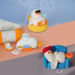 Bundle 12in1 Funny Ducklings Crochet PDF Pattern, Easy Crochet Mini Duck Amigurumi, Funny Animal Crochet Bag Charm, Cute Crochet Pattern image 8