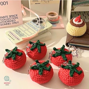 TOMATO Crochet Pattern PDF -  Amigurumi TOMATO Pattern, How to make a crochet tomato, Play Food Tomato, Crochet vegetable pattern