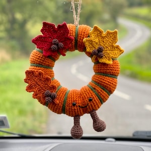 Häkelanleitung für einen Kürbiskranz mit Geleekatzenmotiv (PDF) – Gemütlicher Hängekranz für Anfänger – Einfache Herbstdeko (Amigurumi) – Kürbis-Feeling