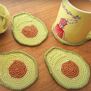 PATTERN: Citrus Slice Crochet Coasters, Crochet English Pattern, Photo Tutorial Crochet PDF