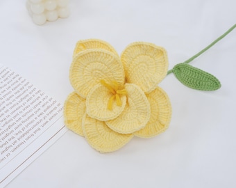 Eustoma Flower Crochet PDF Pattern, How to Crochet Flower for Bouquet Step by Step, Beginner Friendly Crochet Flower for Mother's Day Gifts