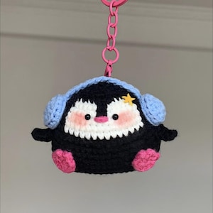 Mini Penguin Crochet PDF Pattern, Easy Crochet Penguin Keychain Amigurumi Tutorial, Crochet Happy Animal Pattern, Cute Crochet Pattern