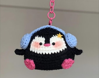 Mini Penguin Crochet PDF Pattern, Easy Crochet Penguin Keychain Amigurumi Tutorial, Crochet Happy Animal Pattern, Cute Crochet Pattern