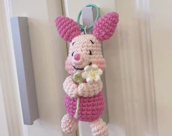 Pink Piglet Crochet Keychain Crochet Pattern, Amigurumi Piglet English Tutorial PDF in English, Cute Animal Crochet, Piglet Hanger Pattern