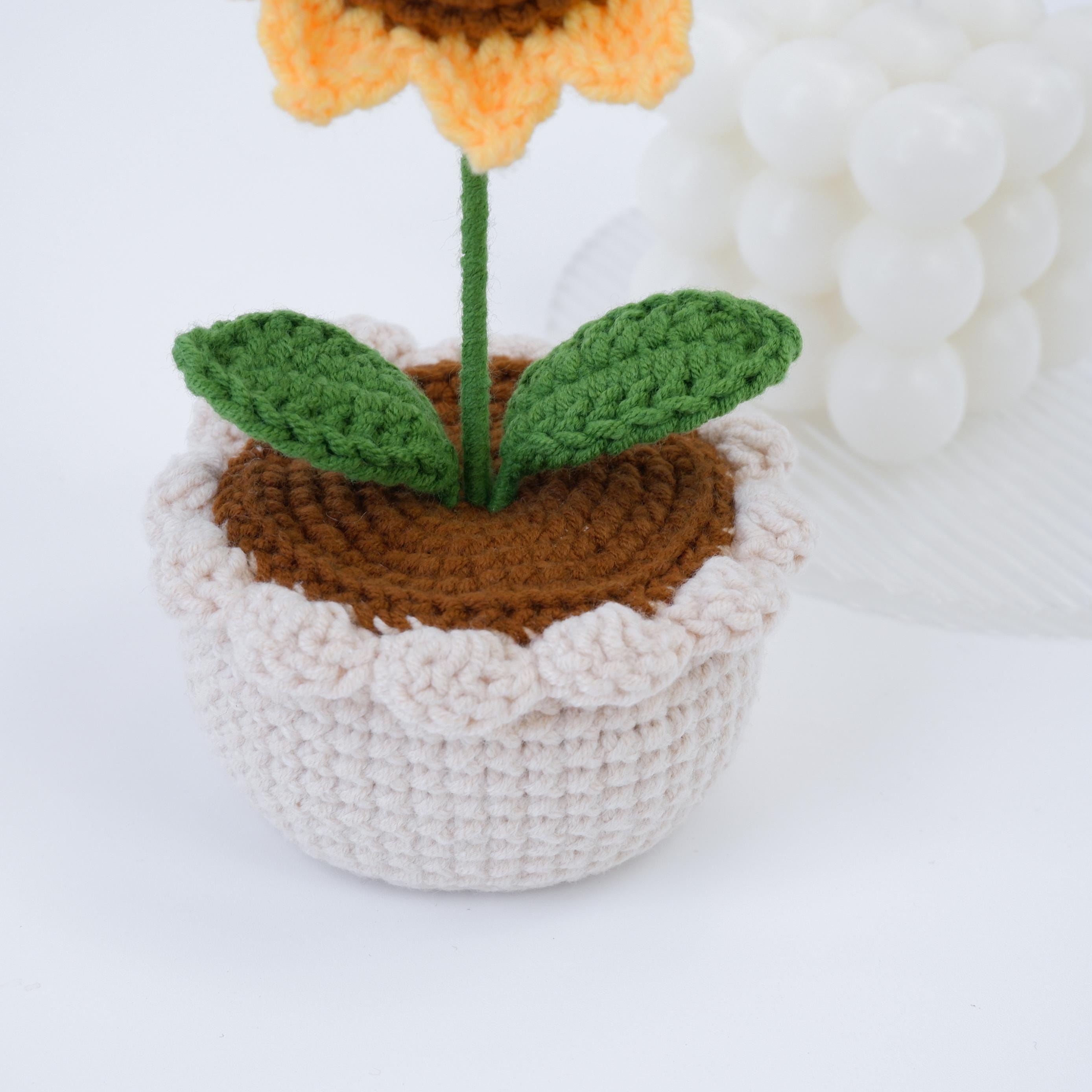 Easy Crochet Sunflower Pot PDF Pattern, Beginner Friendly Amigurumi ...