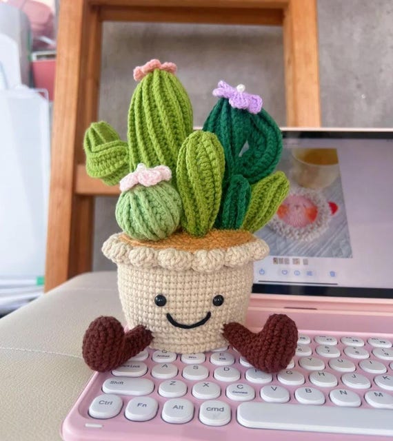 Jellycat Kaktus Pot PDF Hkelanleitung, wie man Blumentopf Dekoration hkeln,  Jellycats Blumentopf Amigurumi Tutorial, Kaktus hkeln - Etsy.de