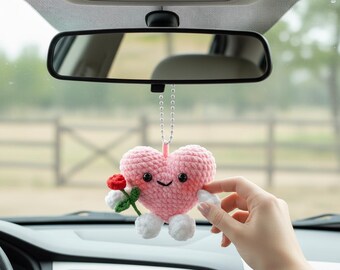 Cute Heart With Rose Crochet Pattern - How to Crochet Cute