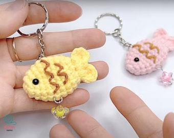 FISCH SCHLÜSSELANHÄNGER Häkelanleitung, Fisch Häkelanleitung, Fisch Amigurumi Schlüsselanhänger Muster, Tier Spielzeug Unisex Buntes Garn Süß DIY