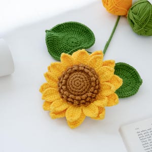 Sonnenblume Häkelanleitung, PDF Häkelanleitung für Anfänger, häkeln einer Sonnenblume Amigurumi, Häkelanleitung für Muttertagsgeschenke