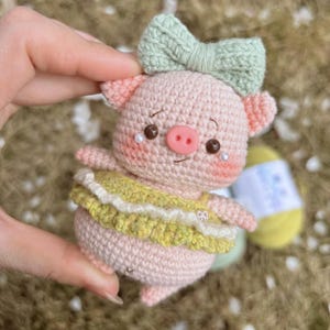 Cute Piggy Crochet PDF Pattern, Amigurumi Cute Piglet Tutorial, How to Crochet Cute Animal, Adorable Piggy Plushie Crochet Pattern