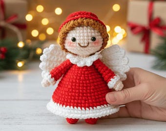 Angel Crochet PDF Pattern - Little Angel Amigurumi Crochet - Angel Ornaments Decoration - Little Angel Doll Crochet Pattern