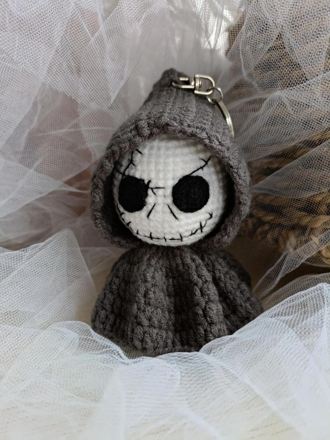 Crochet Grim Reaper PDF Pattern, Halloween Keychain Crochet