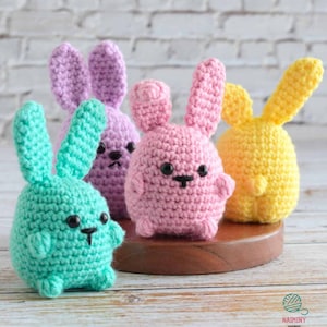 Low sew Bunny Plushies Crochet Pattern, Amigurumi PDF File Tutorial Pattern English, Crochet Pattern Rabbit, English Pattern Amigurumi PDF