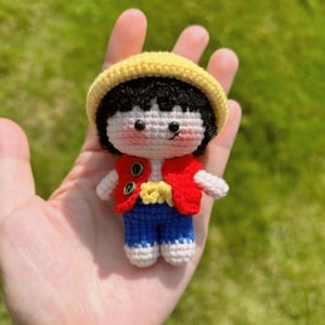 Mini Pirate Doll Keychain Crochet PDF Pattern, Amigurumi Pirate Tutorial PDF in English, Crochet Mini Doll, Crochet Mini Cute Keychain