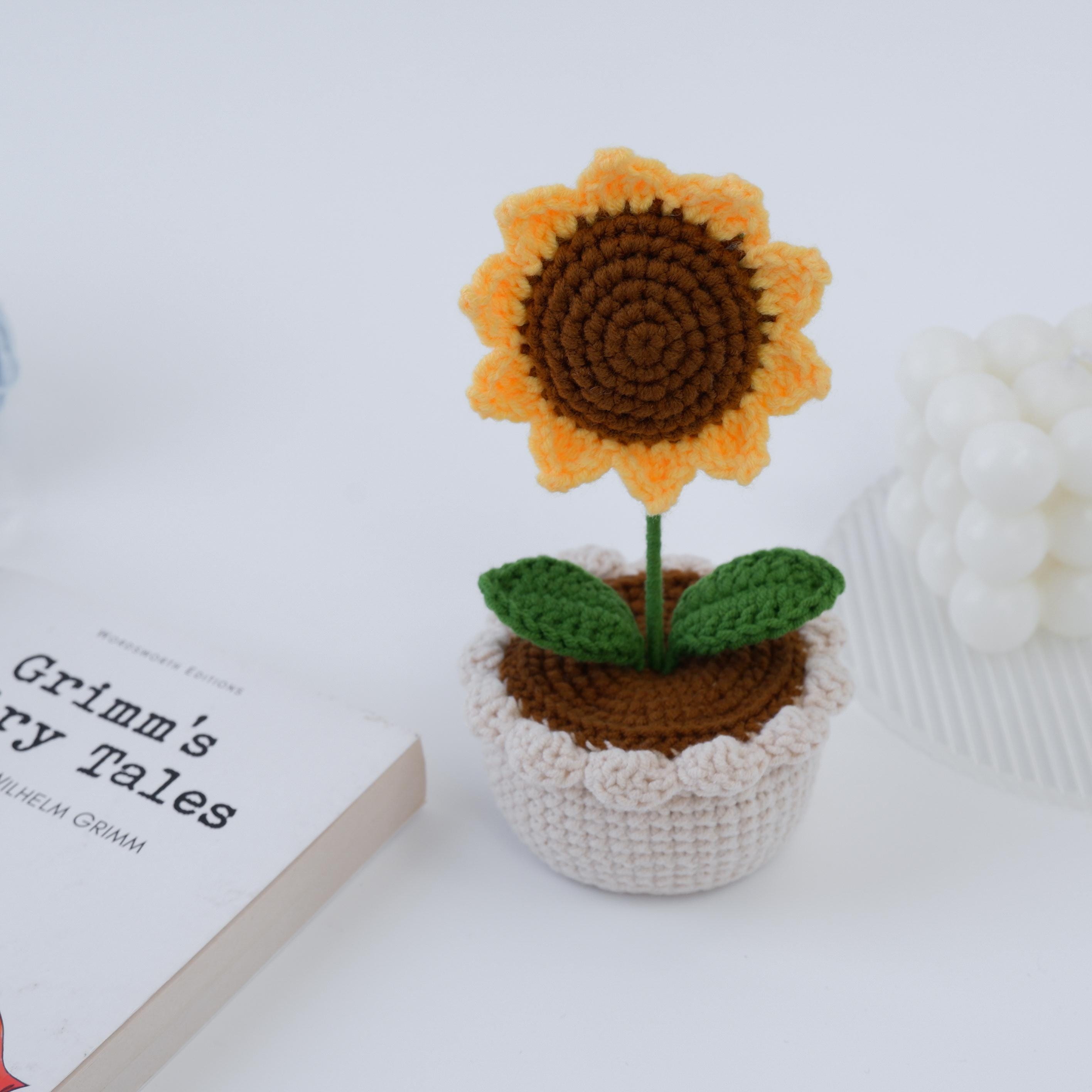 Easy Crochet Sunflower Pot PDF Pattern, Beginner Friendly Amigurumi ...