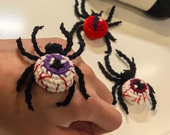 Halloween Spider Crochet Pattern - Spooky Spider Halloween Step by Step Tutorial - Easy Crochet Small Spider Amigurumi Halloween Decoration