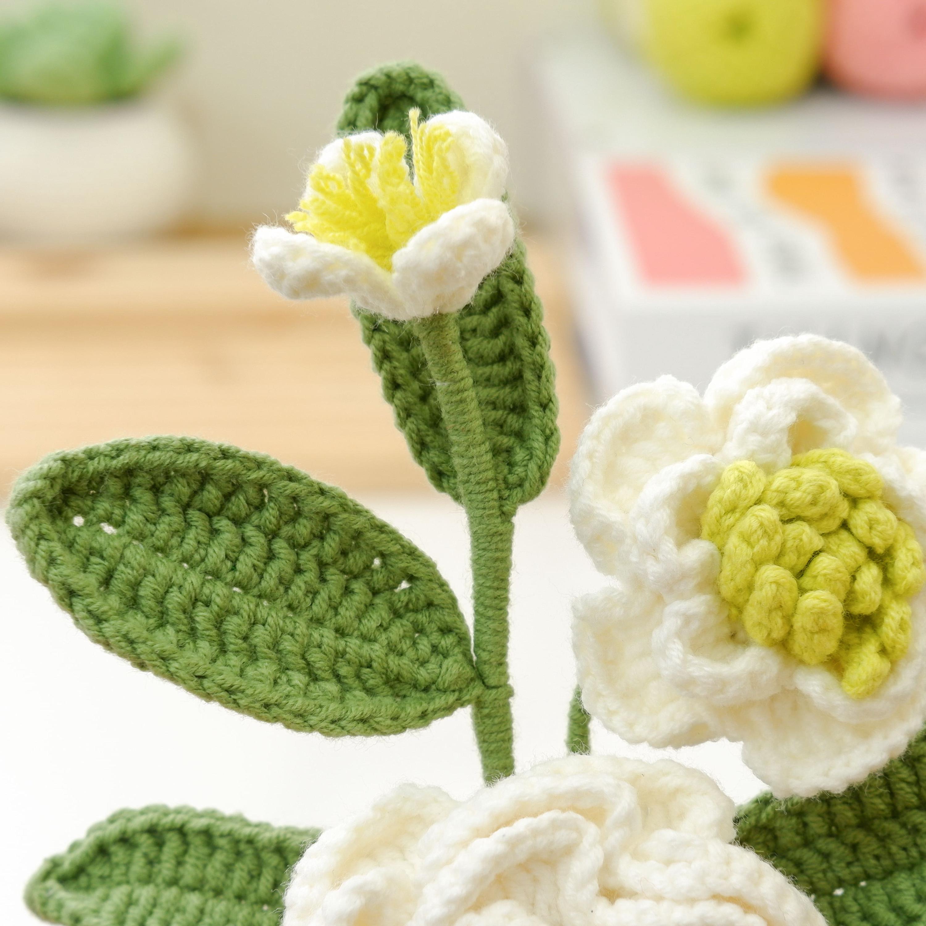 かわいい花のブタの植木鉢の編み図（PDF）、カメリアのブタの植木鉢の