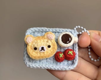Mini Tea Break Crochet PDF Pattern, Amigurumi Food Tutorial PDF in English, Mini Keychain Crochet Pattern, Cute Food Amigurumi Pattern